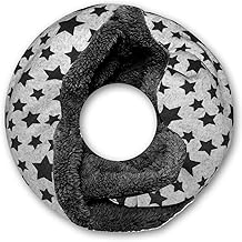 Soul-Cats Cuddly Loop Scarf with Paw or Stars and Fur in Black or Grey