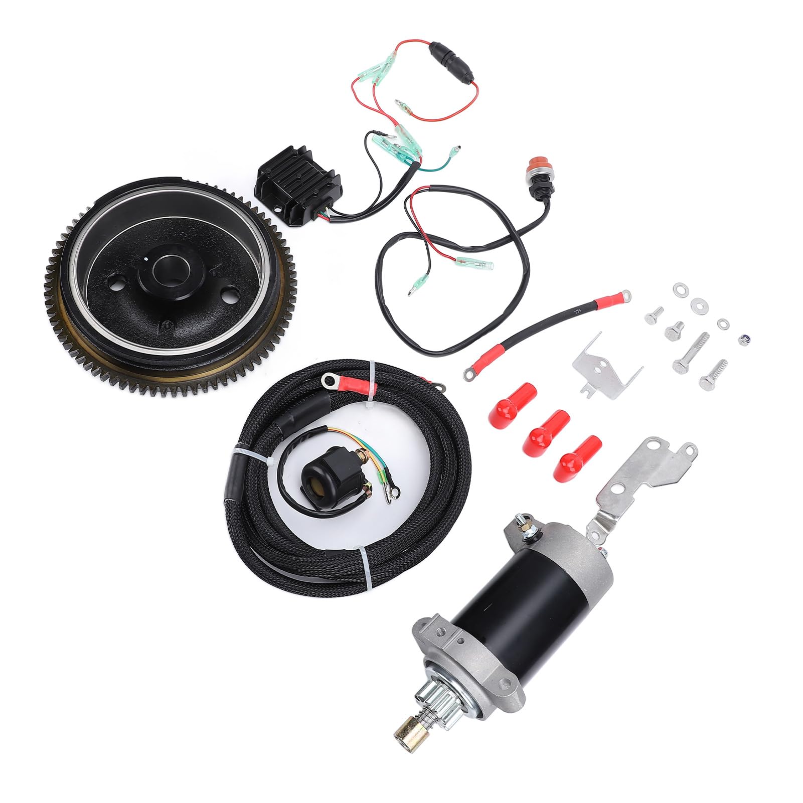Kit di Avviamento Motore Fuoribordo Sostituzione Durevole Dell'avviamento Motore in Alluminio per Fuoribordo a 4 Tempi 20
