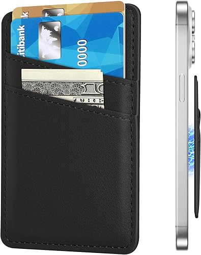 Senose Cartera magnética compatible con cartera Magsafe, cartera de cuero Mag-Safe para la parte posterior del teléfono, compatible con iPhone