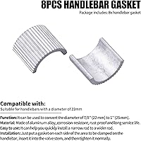 Vista 4 de Cuñas de manillar de 7/8 pulgadas a 1 pulgada de manillar de motocicleta, espaciador de conversión con soportes para manillar, elevadores