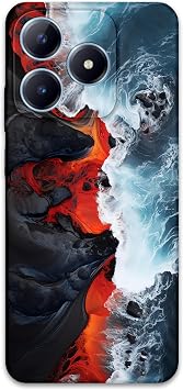Gramaphone Realme C53 ile Uyumlu Mermer Desenli Telefon K l f  + Ekran Koruyucu - 5811