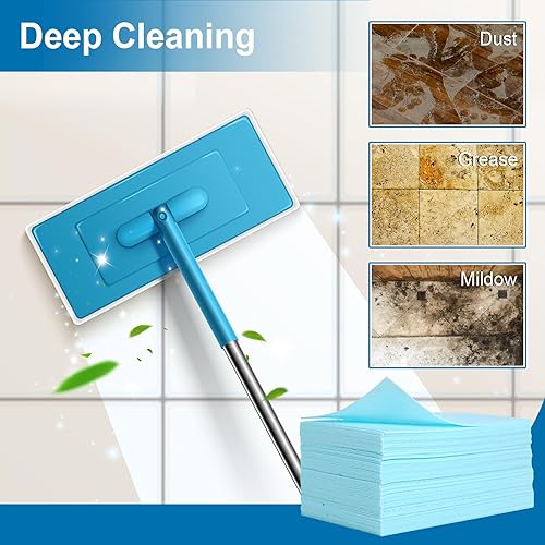 Miniatura 2 de Binbata Hojas limpiadoras de suelos ecológicos, hojas de limpieza de pisos de madera dura sin plástico para trapear y pulir pisos, limpiador de