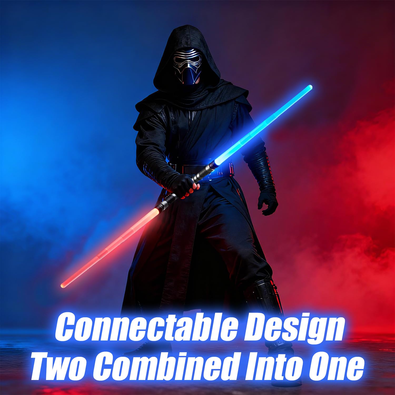 2Pcs Light Up Saber, Light Sabers for Kids with 7 Colors Blasting Flash, Telescopic Lightsaber Star Wars - Image 4