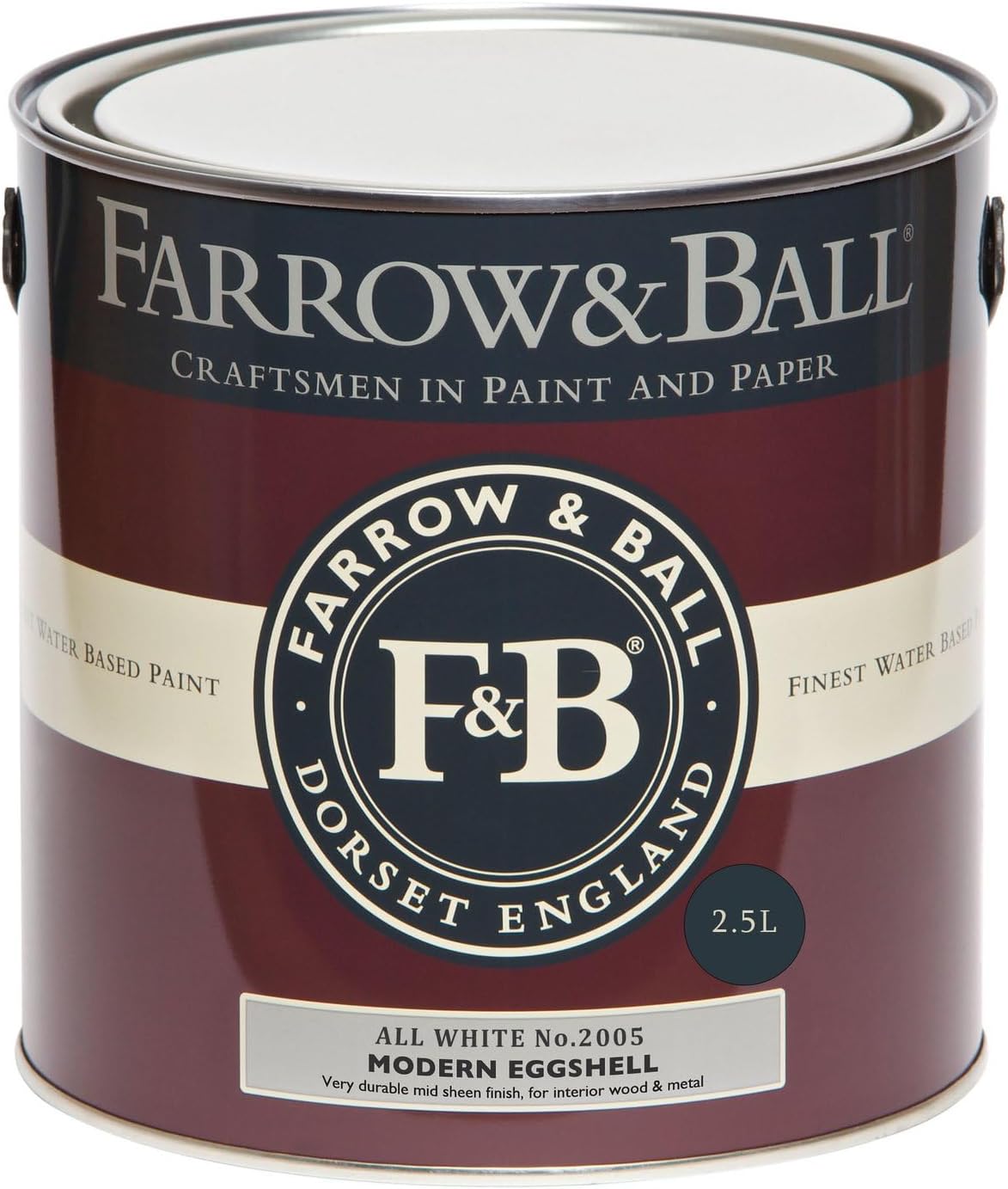 F&B Modern Eggshell-All White-2.5 L