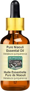 Niaouli Essential Oil Melaleuca quinquenervia with Glass Dropper | Pure | Non-Sticky | Non-Greasy | Lightweight | Men & Women | All Skin Types | Steam Distilled 15ml 0.5 oz
