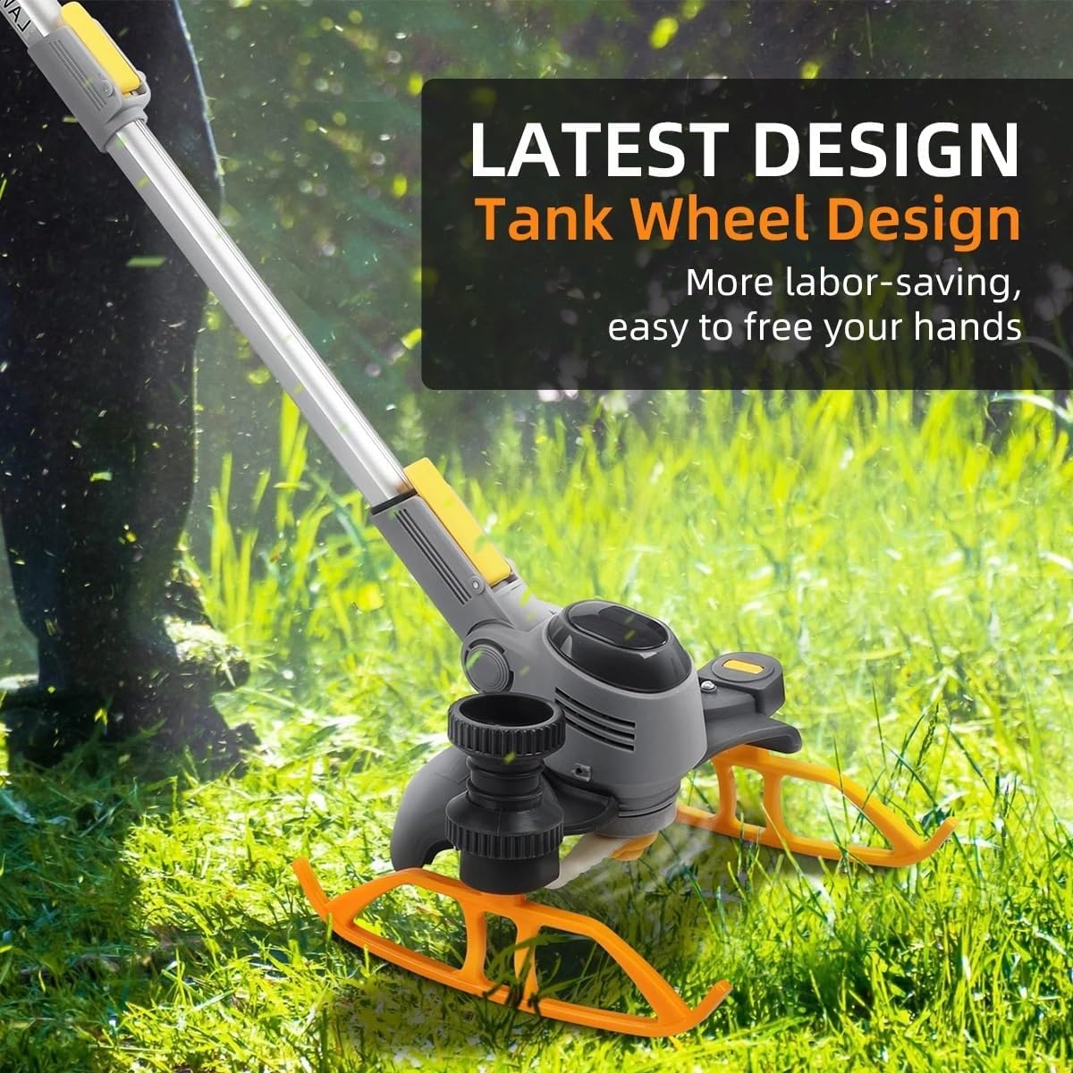 2-In-1 Electric Mower Garden Pruner Tools Cordless Weeder Multifunction Rechargeable Lawn LED Power Display Garden Pruning