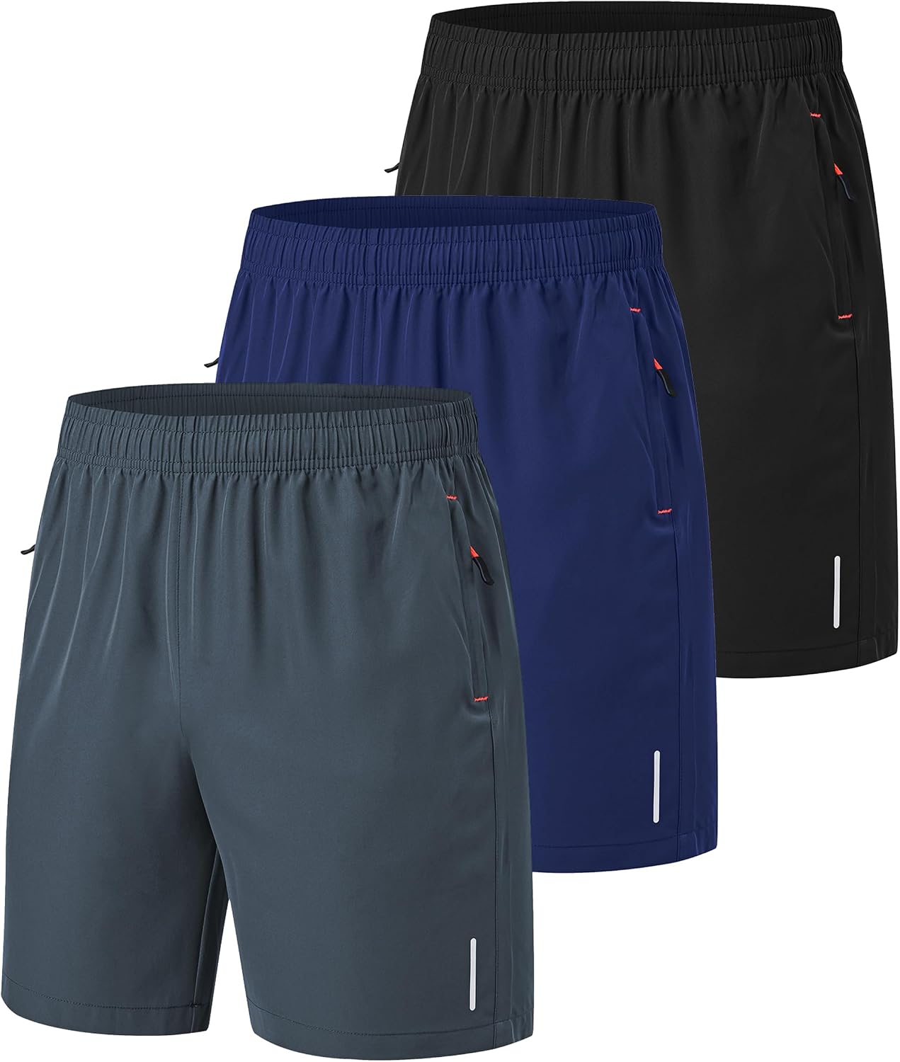 3 Pack Mens Shorts Gym Shorts Black Quick Dry Basketball Tennis Shorts For Men With Pockets For Running Jogging
