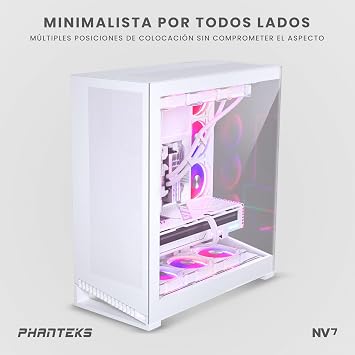 Phanteks NV7 Full Tower E-ATX, ATX PC Case, High Airflow, Front and Side Tempered Glass Panels, Integrated ARGB lighting, up to 3x 360mm Radiators, Cable management, Matte White