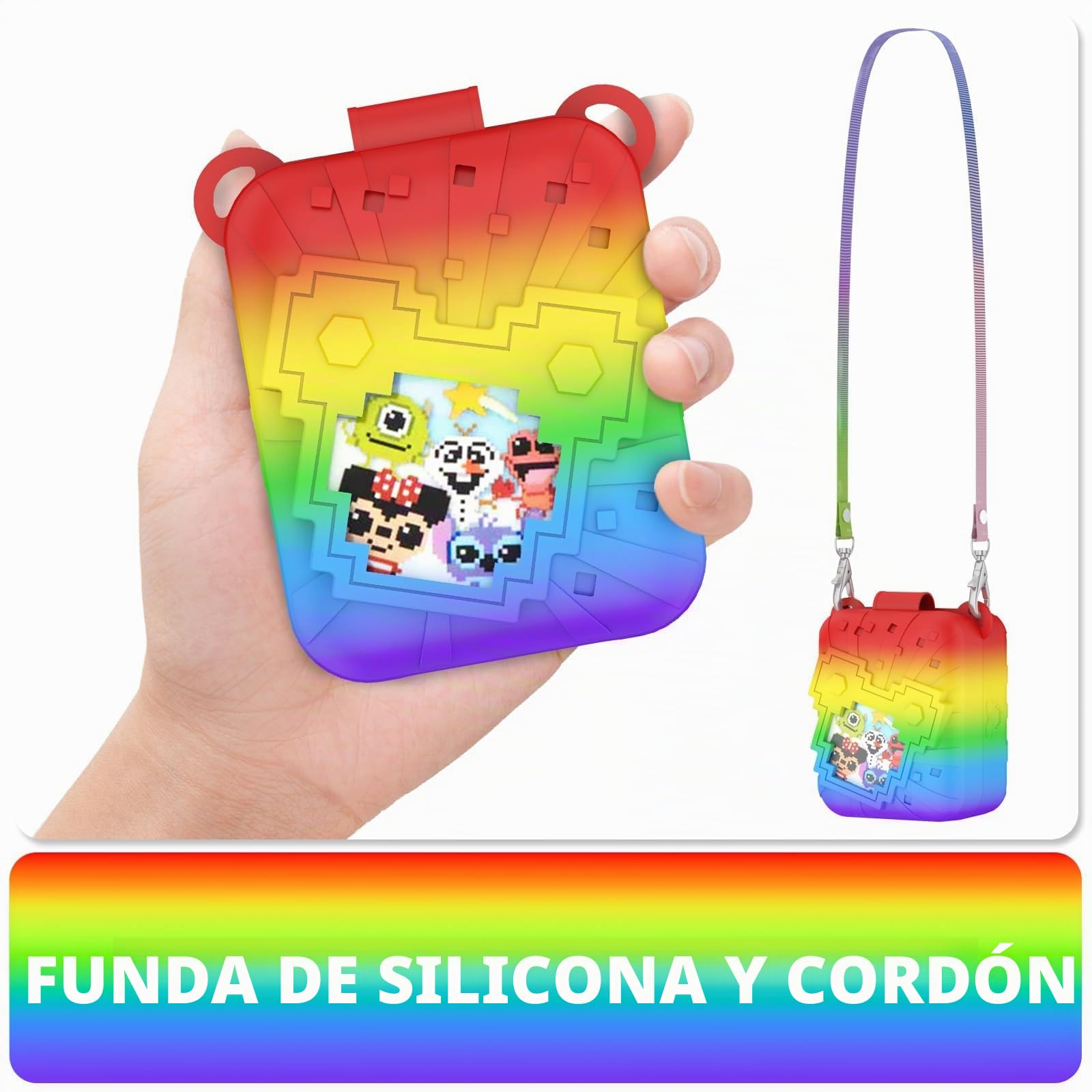 Funda de silicona para Bitzee Disney Interactive Toy – Anticaída, con correa y duradera, apta para Bitzee Disney Interactive Toy (color rojo)