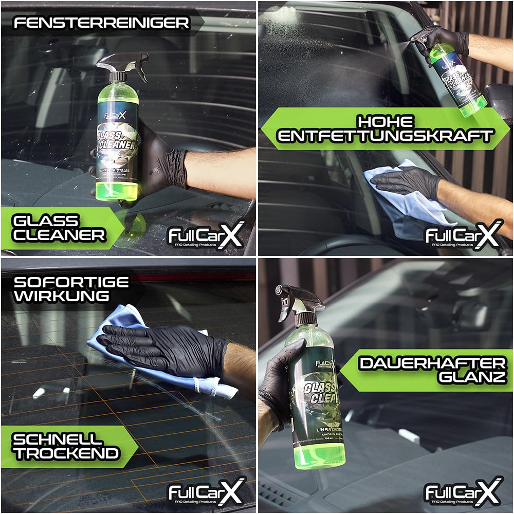 FULLCARX Auto Reinigungsset Aussen, Felgenreiniger, Autoshampoo Snow Foam Aktivschaum PH Neutral, Autowachs Quick Detailer, Fensterreiniger Glasreiniger, Detailing Waschen Autopflege Professional
