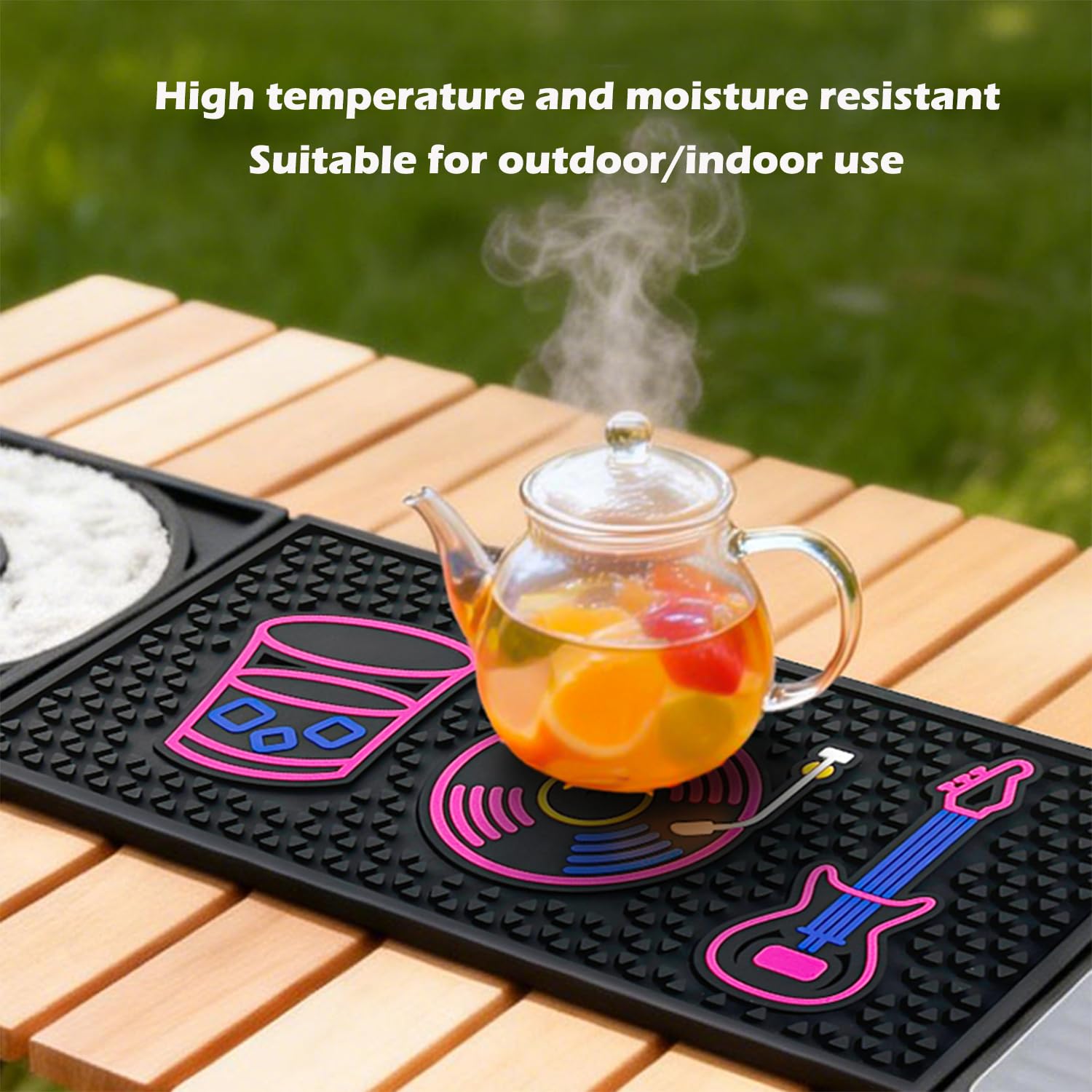 Barmatte,LIBRNTY Bar Service Mat (61.5 x 15.1 cm) Premium-Barmatte,Cocktail-Sets,Glas-Trockenmatte,strapazierfähige und stilvolle für Verschüttungen,Ideal für Kaffeemaschine & Küche