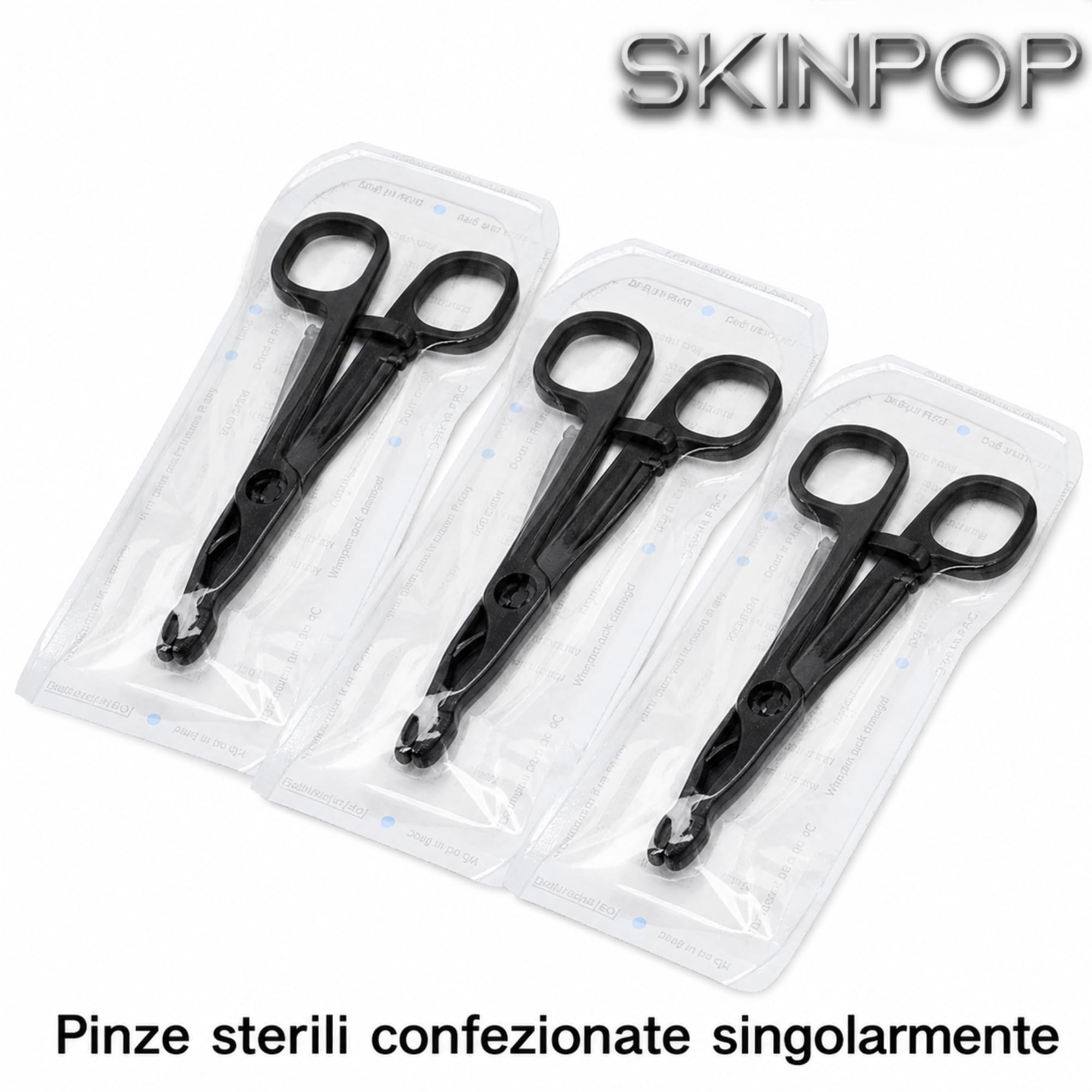 Pinza per Piercing Monouso con Forma Ovale - DELICATA e RASSICURANTE - Pinze in PVC Sterilizzata E.O. Gas - Confezione Singola - Presa STABILE per Prima Foratura e Body Piercing