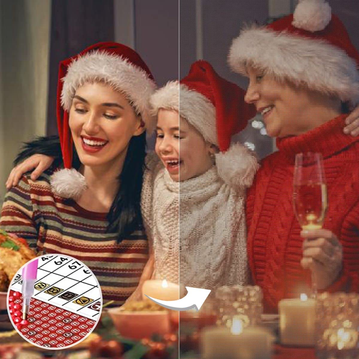 EGUEGU Custom Diamond Art Painting Kits for Adults - 5D Personalized Drill Painting DIY Your Own Photo - Customized Diamond Picture Art Gift for Home Decor