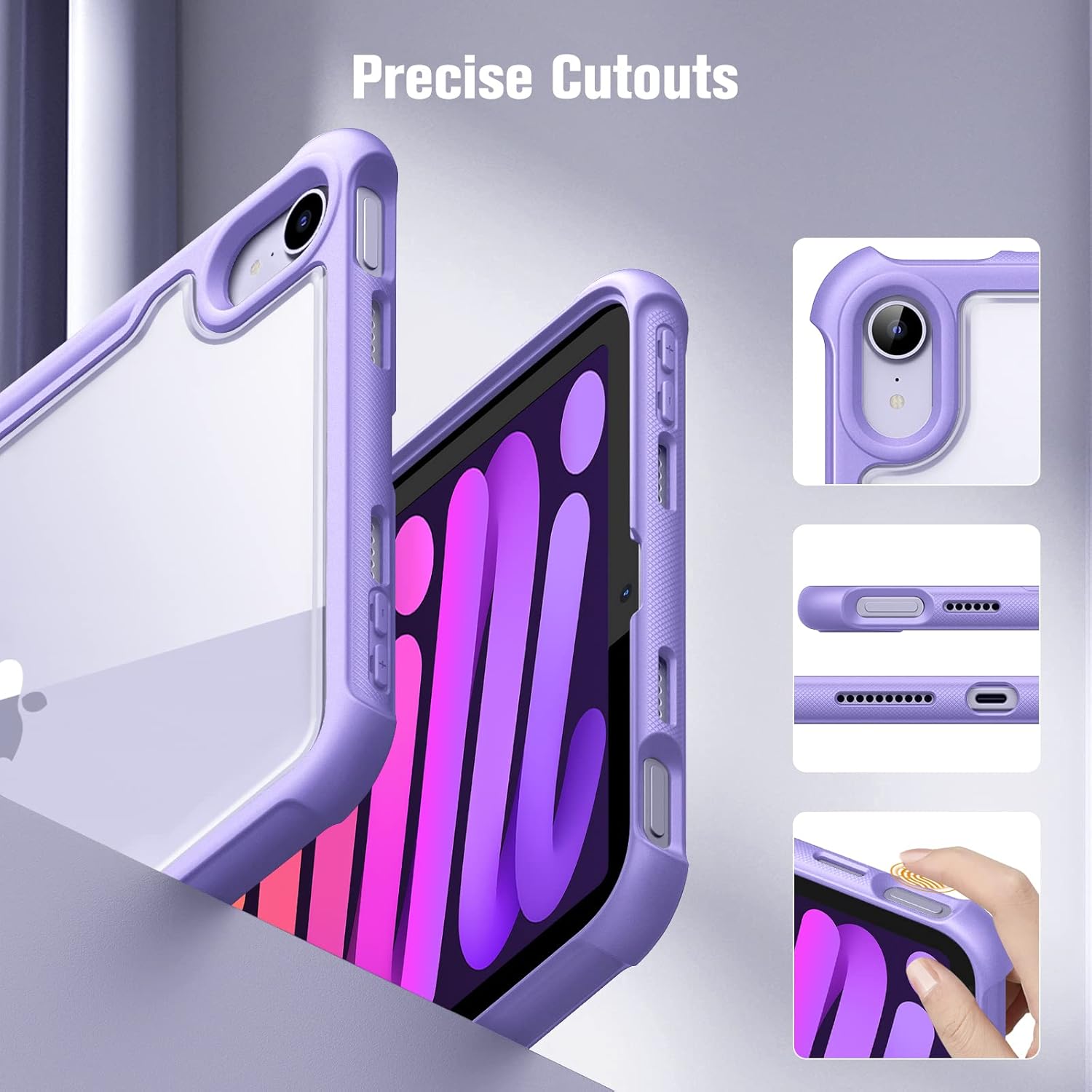 Hybrid Case for iPad Mini 7 (A17 Pro) 2024 / iPad Mini 6 Clear