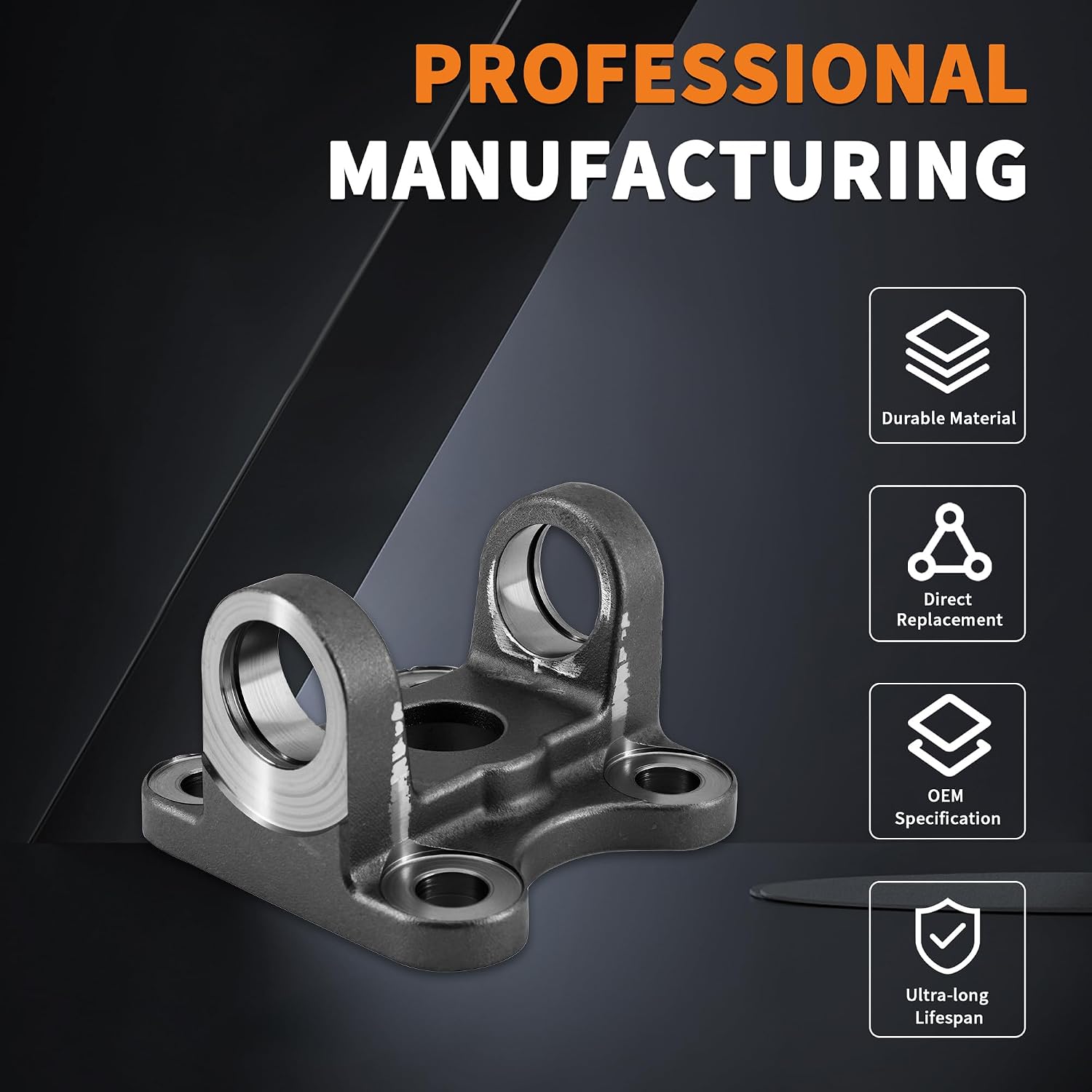 1310 Series Flange Yoke 2-2-939+5-153X U Joint Kit, 4x0.488 Holes on 3.5BC 2.0F, Compatible with Ford Ranger 1995-1997, Explorer 1997-2000