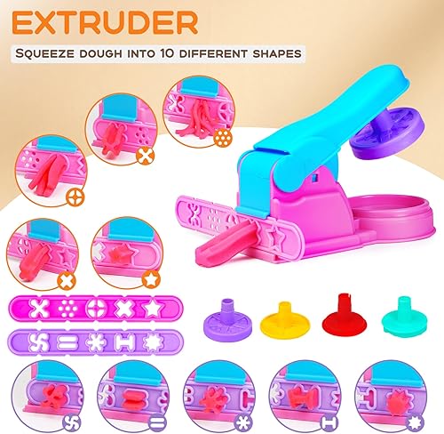 Miniatura 2 de Juegos de herramientas de masa para niños pequeños, bonitos accesorios de masa de juego con caja de almacenamiento de alfombrilla de masa, paquete