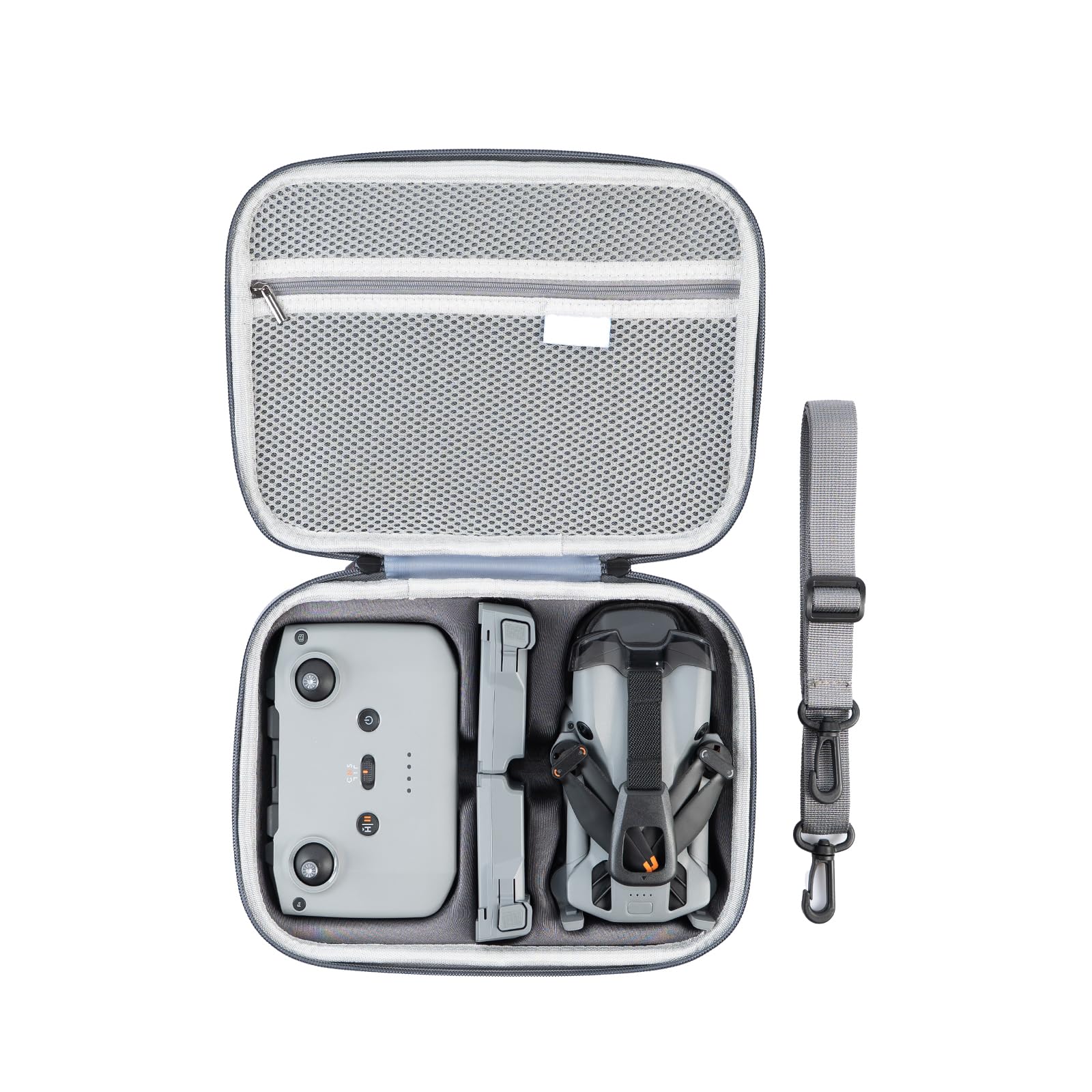 Uvafly Mini 3/4 Pro Mallette De Voyage Polyuréthane - Sac Rangement Compact Drone DJI Gris