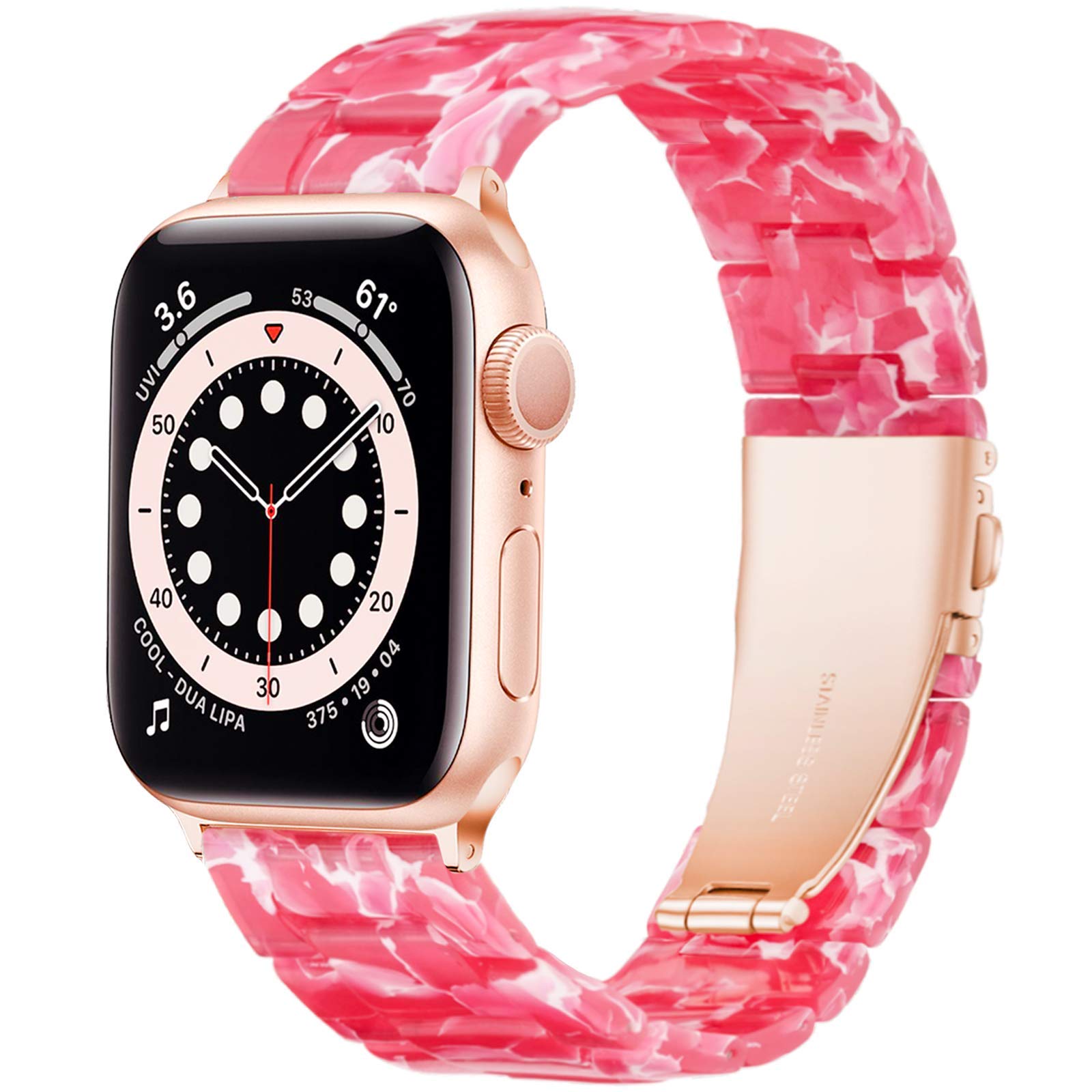 Wipalor Compatible with Apple Watch Band 38mm 40mm, Lightweight for Women, Easy Adjustable Bracelet, Bling Shiny Diamond on Butterfly, Jewelry Metal Strap for iWatch Series 6 5 4 3 2 1 SE