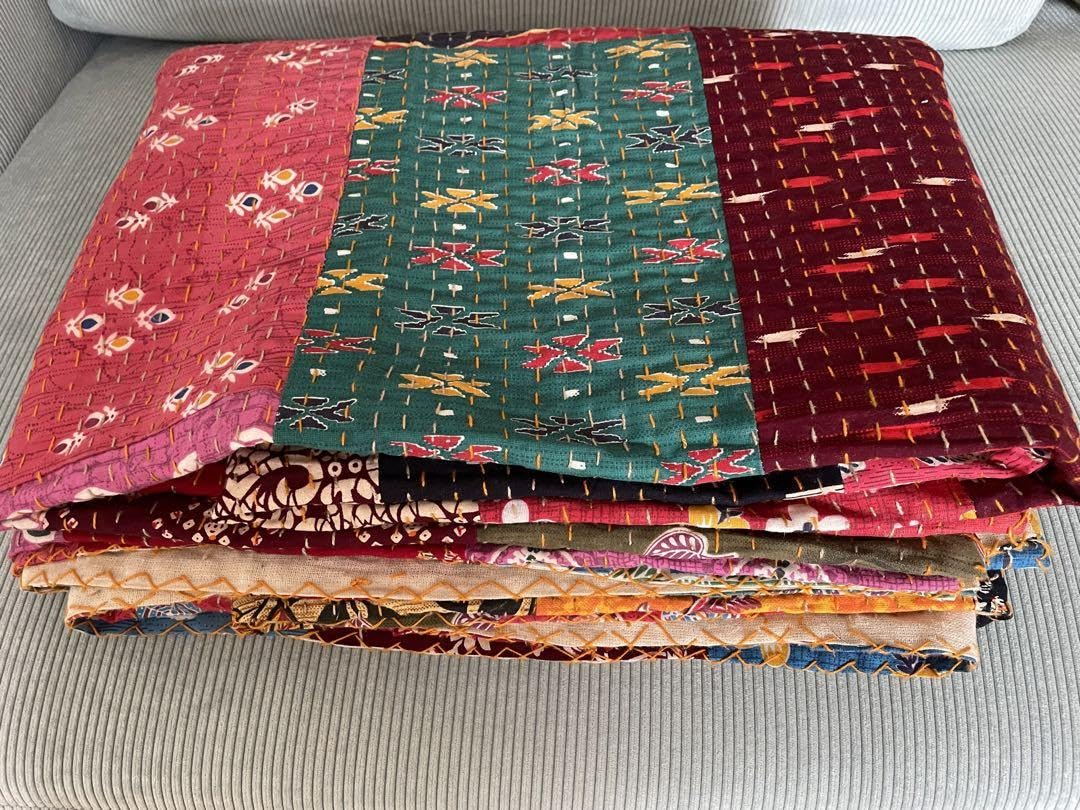 ヴィンテージカンタキルト7 made in India マルチカバー大判