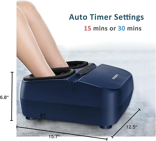 Miniatura 30 de MOUNTRAX Masajeador de pies con calor, masajeador de pies para fascitis plantar, dolor neuropatía, masajeador de pies Shiatsu con control remoto, se