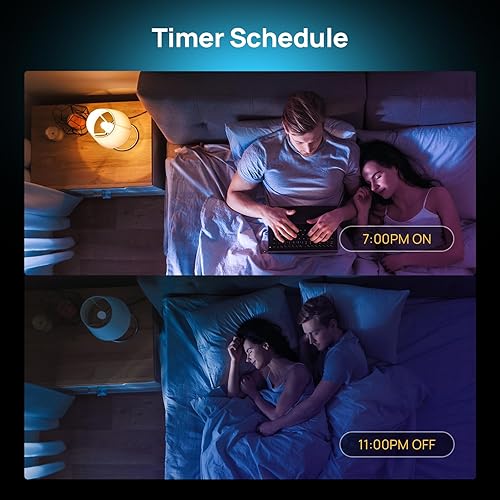 Miniatura 7 de Consciot Bombillas inteligentes con control remoto, bombilla LED que funciona con Alexa y Google Home, bombilla que cambia de color, bombillas A19