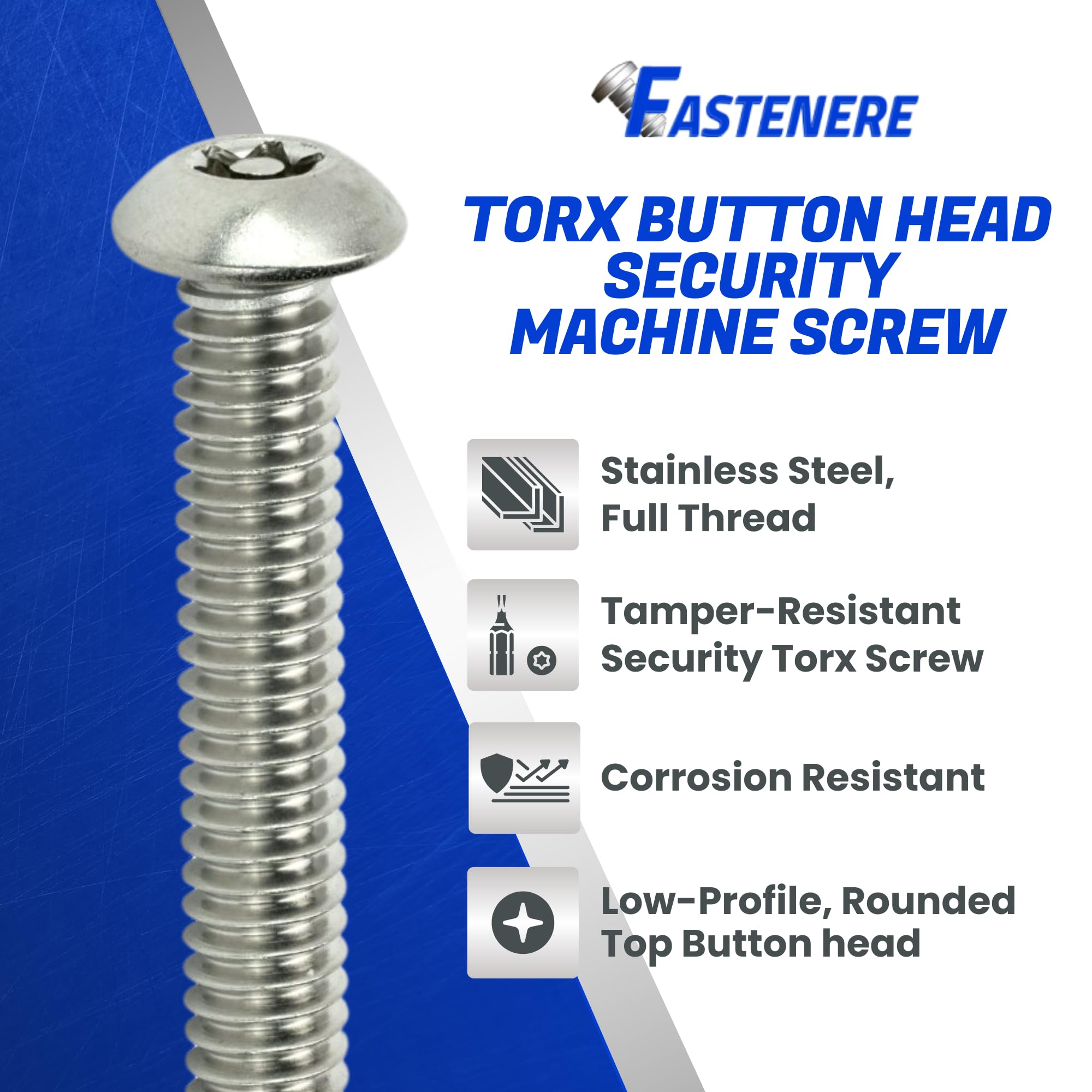 Viti Testa Piatta Torx In Acciaio Inox 18-8 - 1/4-20 X 3/4 Pollice - Confezione Da 25 Pezzi