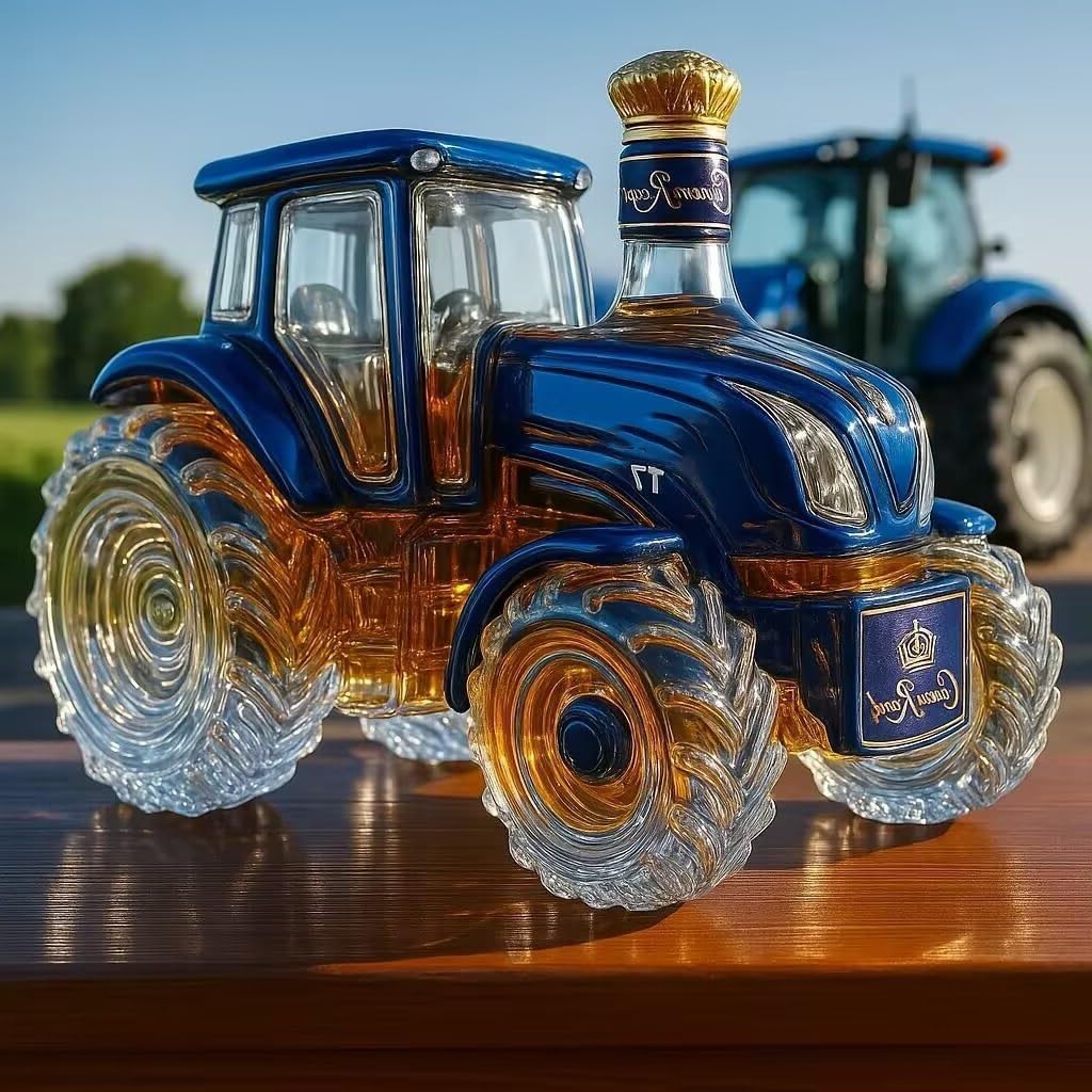 3D Whiskey Dekanter, Handgeblasene Glaskunst, Spirituosenflasche, Bar Dekoration