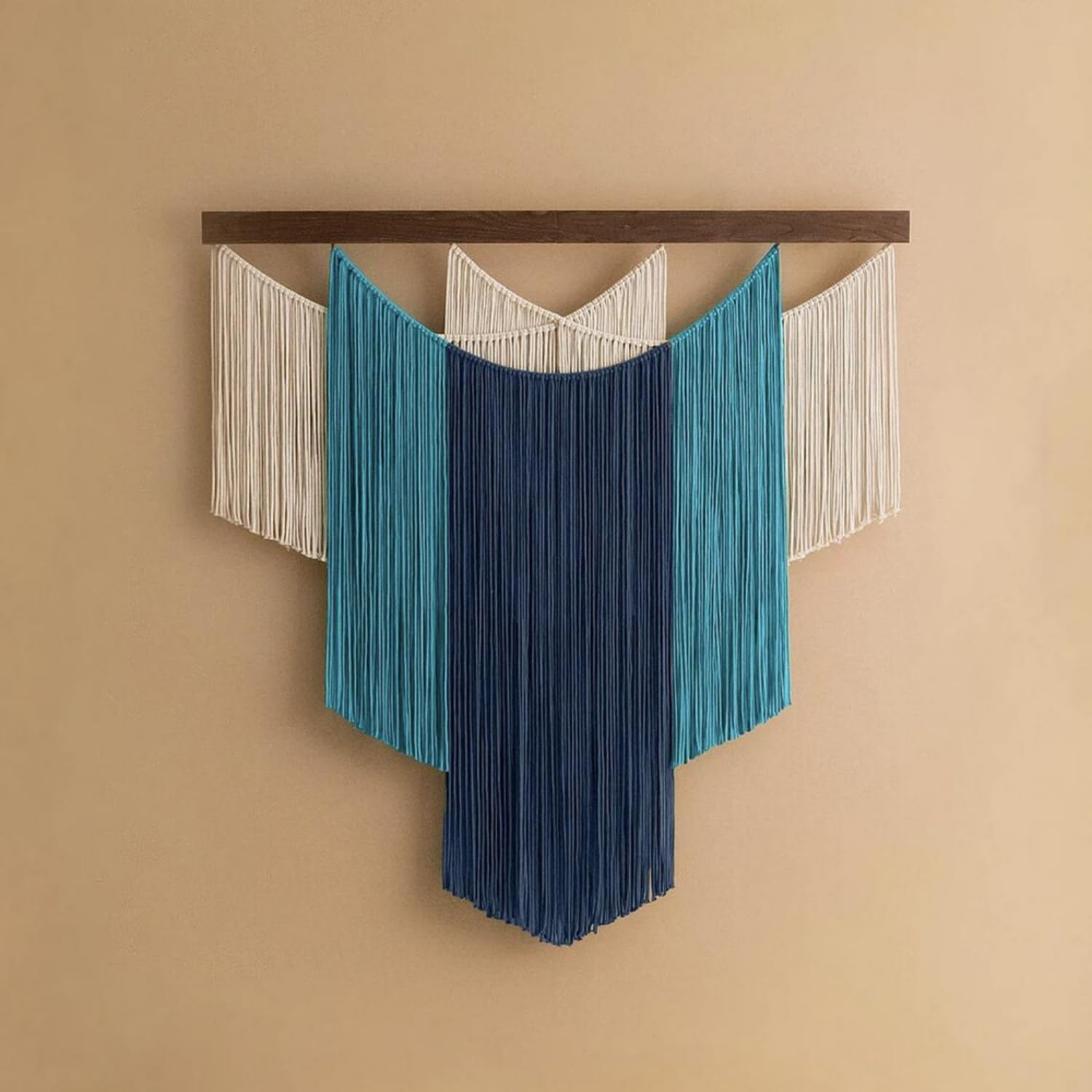 champracer Arazzo da parete grande macramè, fatto a mano, 100 x 80 cm, decorazione da parete, per decorazione bohémien, per appartamenti, camera da letto, soggiorno, galleria (marrone)