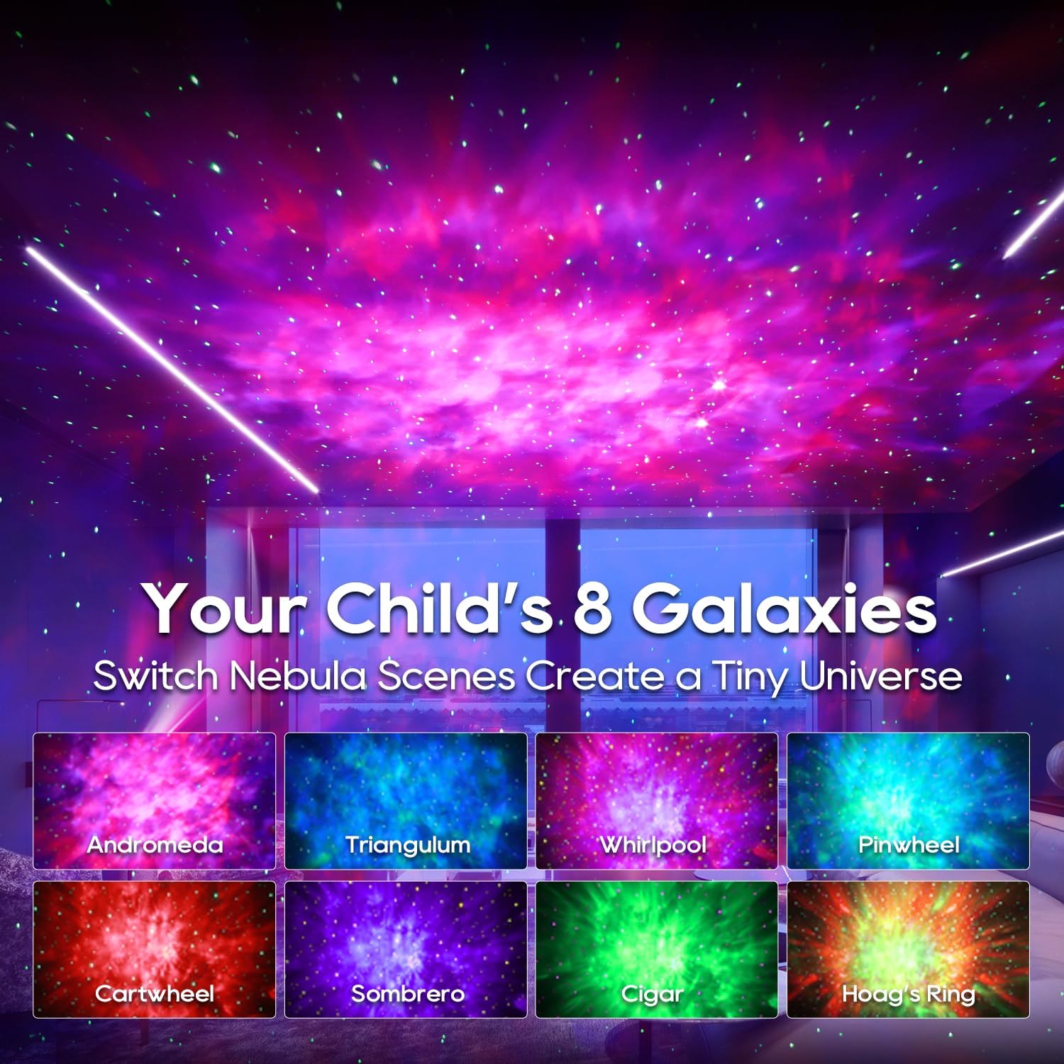 Star Projector Galaxy Night Light - Astronaut Space Projector, Star Projector LED Lights for Room Decor, Gift for Kids Teen Children Adults image 3