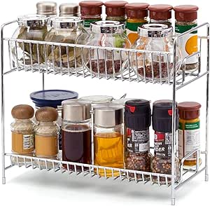 Organizzatore Girevole Per Spezie - Set Di 2 Piatti Rotanti, Antiscivolo