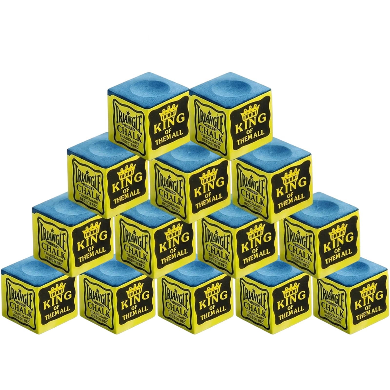 RJFUJP 14cs Pool Cue Chalk, 2.3x2.3cm Triangle Chalk Professional Billiard Accessories with Enhanced Grip, Cue chalk in Quadrilateral, Suitable for Practice and Competitive Play