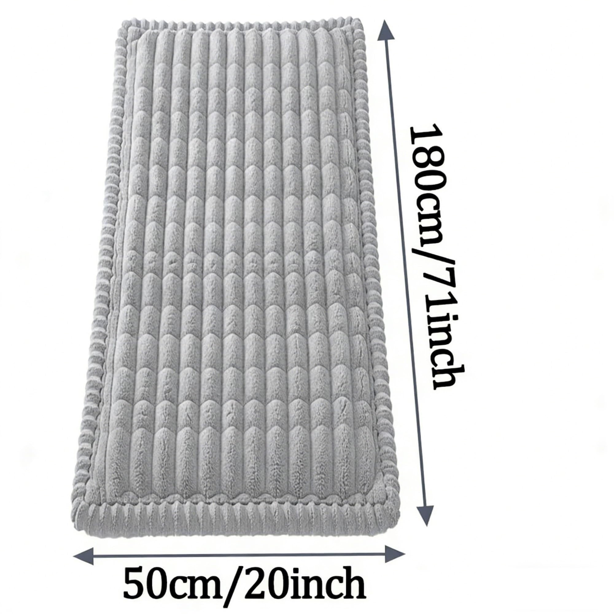 Sesselschoner Anti-Rutsch mit elastischen Bändern, weicher Cord Sesselüberwurf, waschbare Sesselauflage für Haustiere, passend für Relaxsessel Liegestühle Sofa(Dark Gray,20x71in)