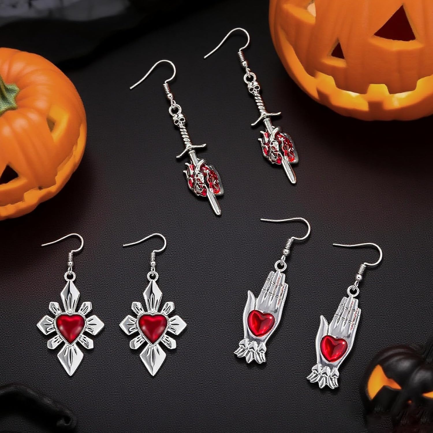 Halloween Earrings for Women Skeleton Spider Pumpkin Ghost Bat Dangle Earrings Set Gothic Jewelry Halloween Accessories Costumes Woman 2025 Party Favors - Image 7