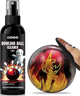 Bowling Ball Cleaner Spray - 1 Pack Bowling Cleaner Set with Cleaning Towel, Portable Bowling Accessories Kit - Removes Oil, Stains & Scuffs - Enhances Grip, Restores Tack & Prolongs Lifespan of Ball
