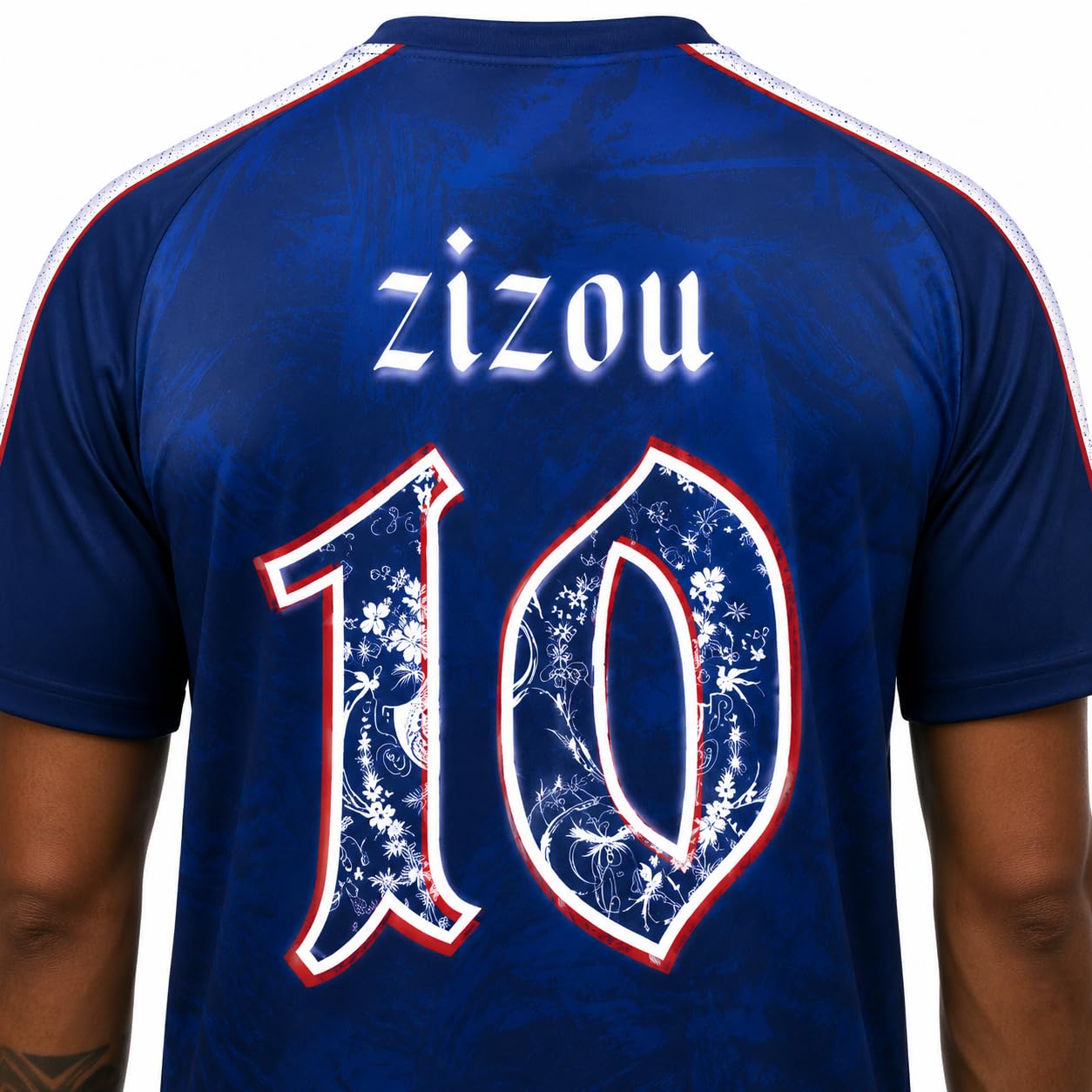 Maillot France Style Équipe Nationale – Hommage Zizou N°10 – Bleu Blanc Rouge – Design Collector – Maillot Football Homme