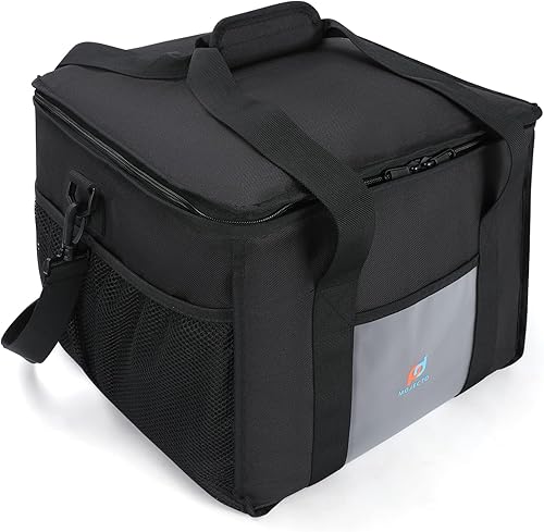 Miniatura 3 de Bolsa térmica XXL para bebidas. Aislamiento de alta densidad, divisor acolchado, correa para el hombro, múltiples bolsillos, cremallera resistente.