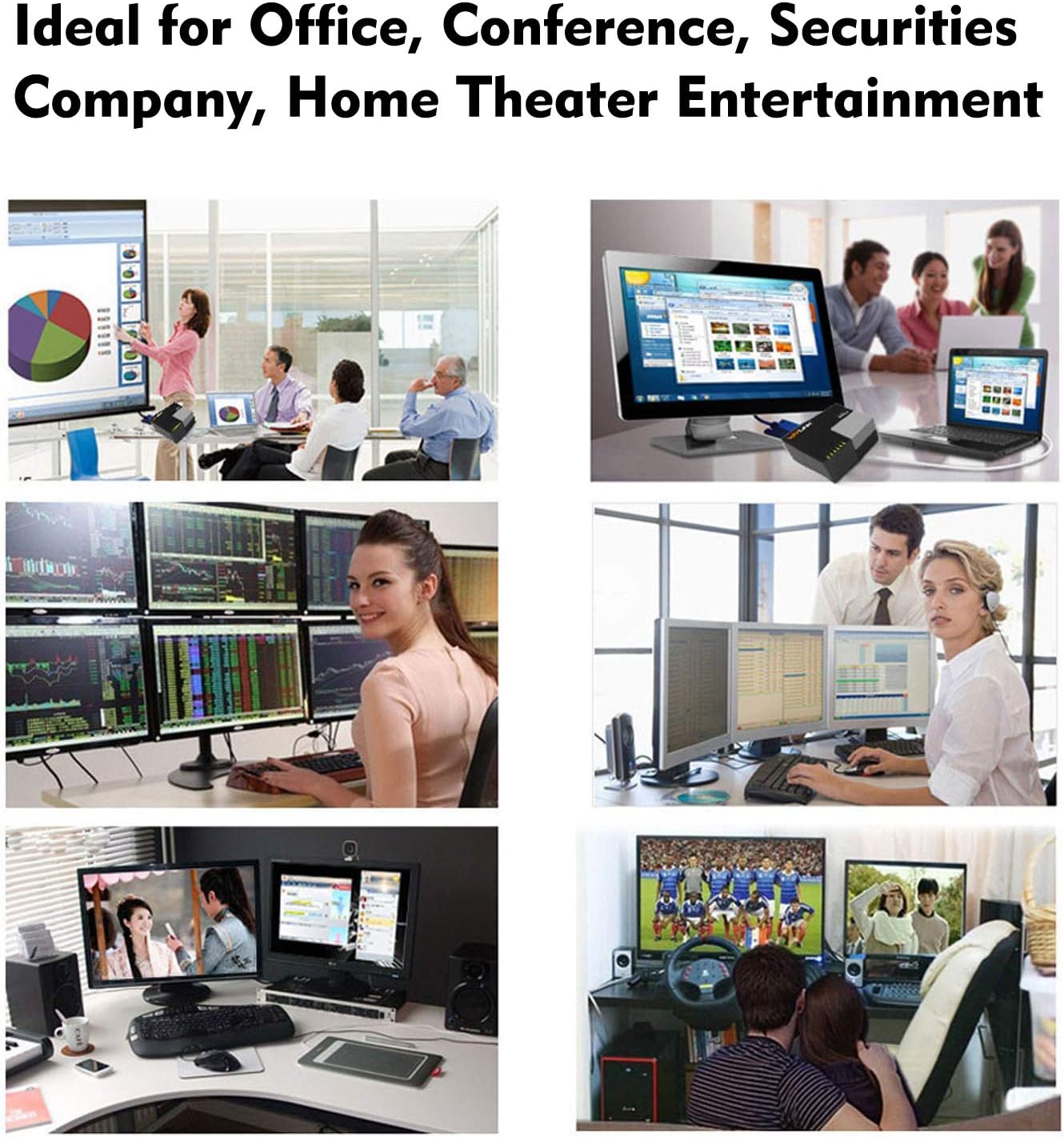 WAVLINK USB 3.0/USB C Universal Laptop Docking Station,Dual Monitor Display for Windows& MAC(HDMI and DVI/VGA/up to 2048x1152,Gigabit Ethernet, Audio, Charging,4USB Ports)