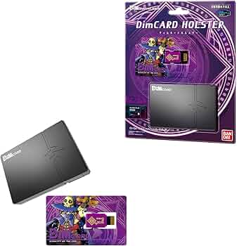 BANDAI Digimon DIM Card Holster and Dynasty of The Evil DIM Card | DIM Card  Holster Holds 5 DIM Cards for Digimon Vital Bracelet