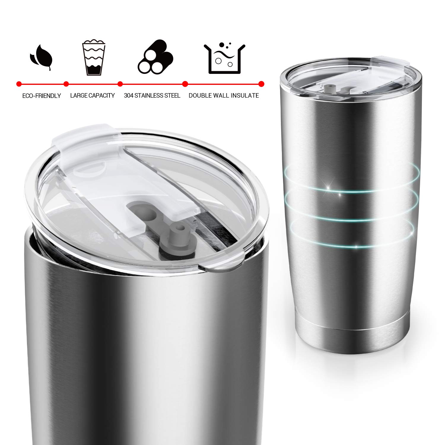 Beasea Roestvrijstalen geïsoleerde beker, stapelbare roestvrijstalen bekers, set van 4, kleine metalen beker, dubbelwandige vacuüm geïsoleerde drinkbeker, metalen drinkglazen voor kinderen en