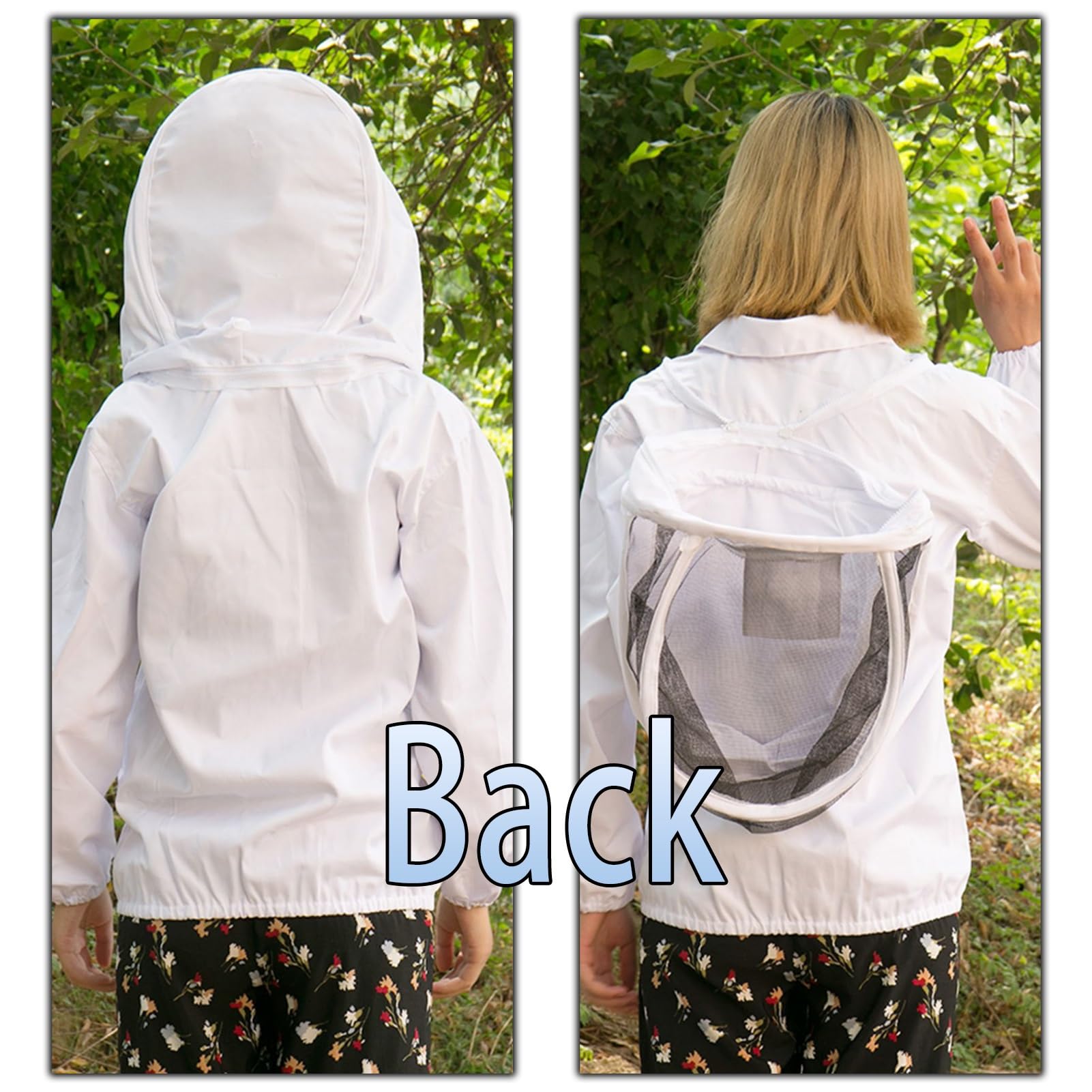 Veste De Protection En Voile Apicole Costume D'abeille Avec Double Fermeture éclair Apiculteur