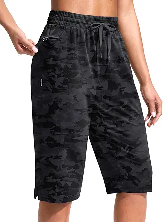  Women's 13" Lon Hikin Shorts with 3 Pockets | Lihtweiht, Quick Dry, Water Resistant, UPF 50+, Zipper Pocket, Elastic Waist, Summer, Outdoor, Travel, Walkin