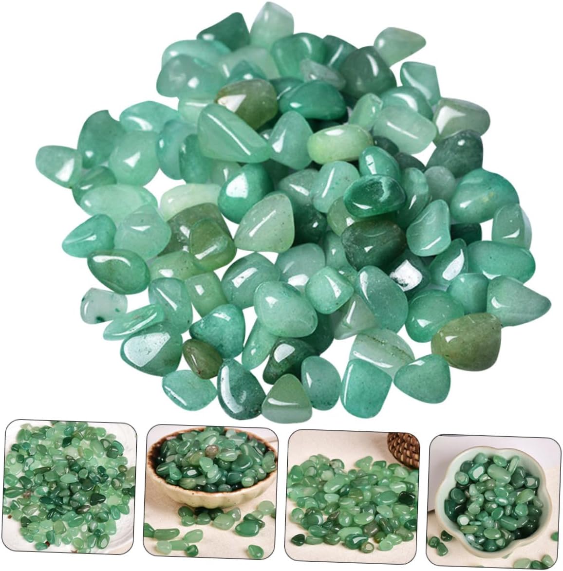 Angoily Natural Dendritic Agate Gravel Stones 7-9mm 2lb Bulk Decorative Aquarium Rocks for Fish Tank Landscaping and Aquatic Pet Supplies