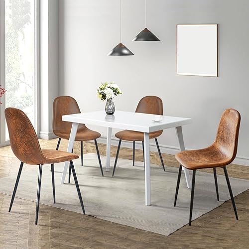 FurnitureR Sillas de comedor, cómodas sillas laterales tapizadas sin brazos para el hogar, cocina, dormitorio, sala de estar, restaurante de