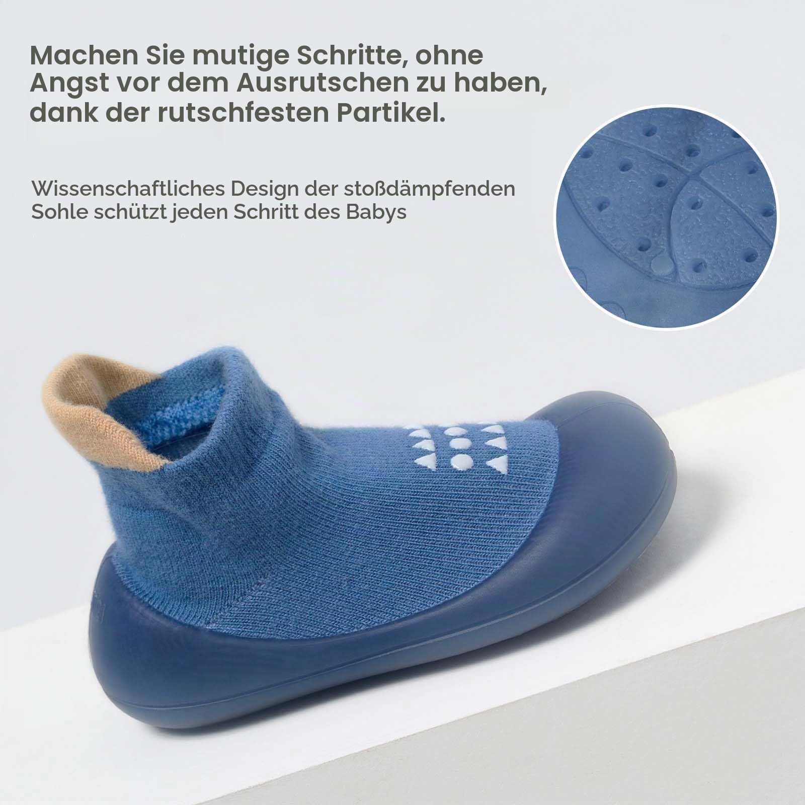 Sockenschuhe Anti-Rutsch atmungsaktiv weiche Sohle Baby