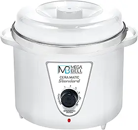 Mega Bell, Panela aquecedora de cera para depilação, Termocera, Cera-Matic Standard, Sem refil, Bivolt, 700g, Branco