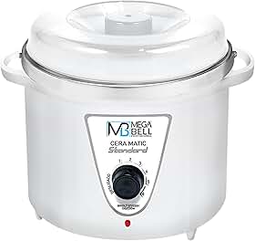 Mega Bell, Panela aquecedora de cera para depilação, Termocera, Cera-Matic Standard, Sem refil, Bivolt, 700g, Branco