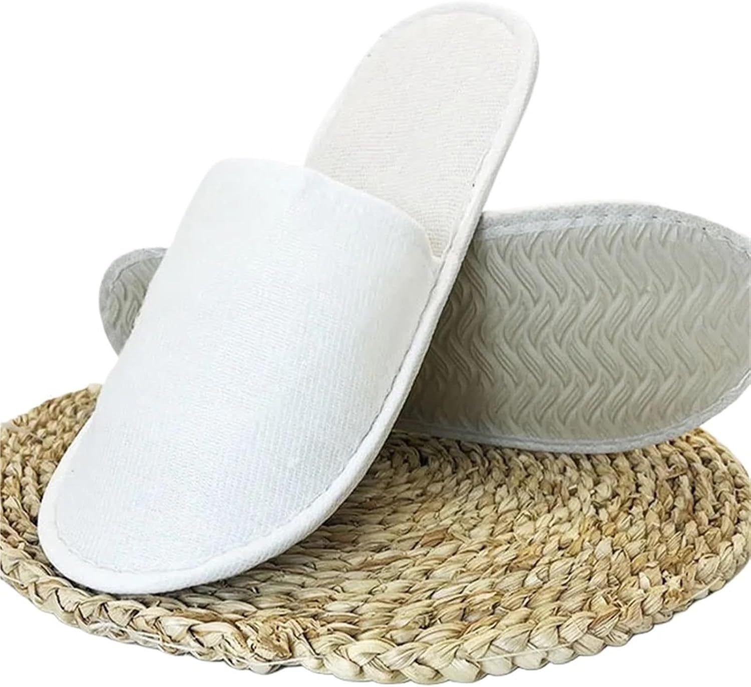 Disposable Slippers 20pcs Comfortable disposable slippers, breathable and non slip thick sole, closed toe, suitable for men and women for Guests