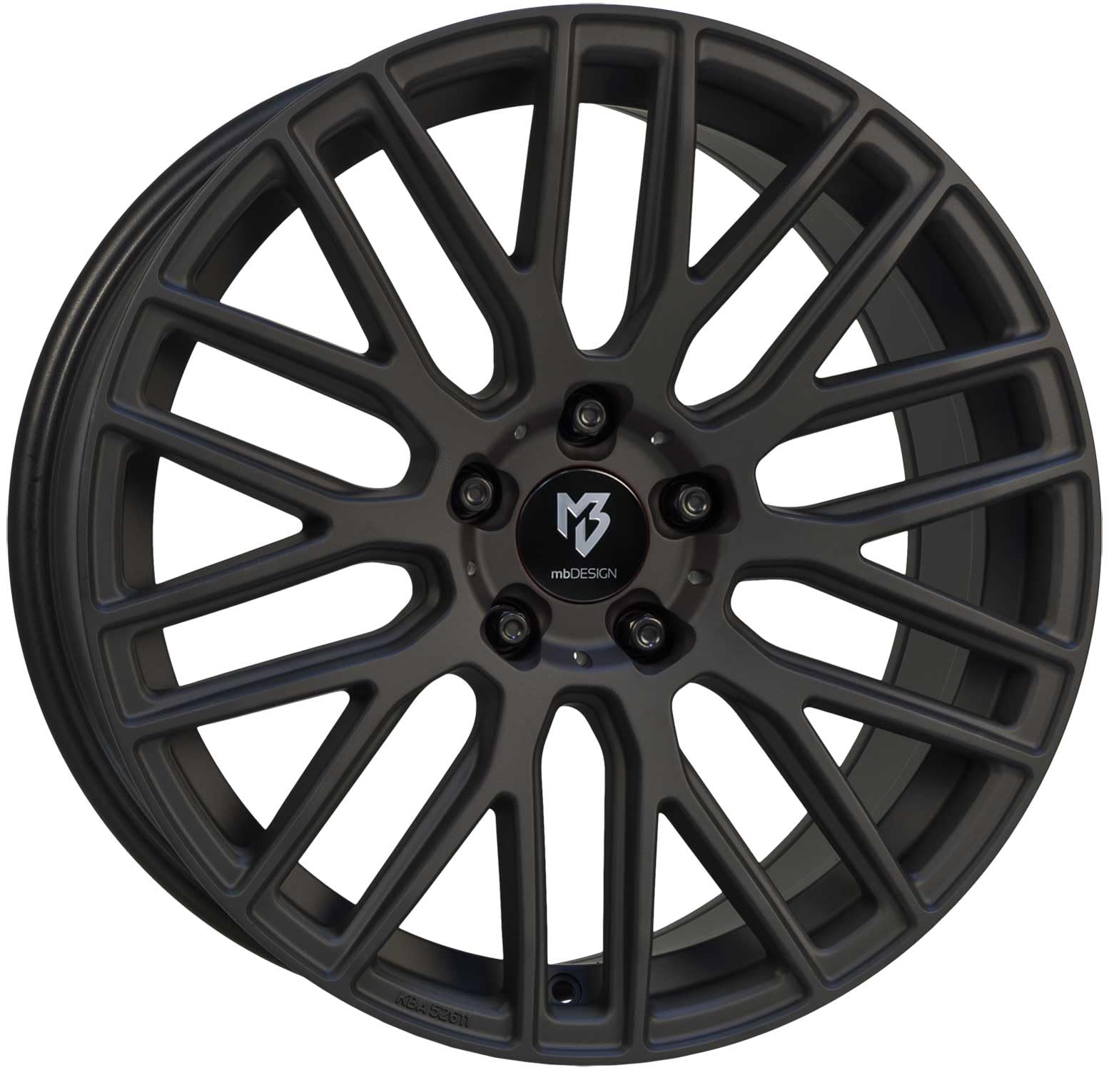 4 cerchi MB Design KV4 9.0Jx20 ET20 5x112 nero opaco compatibile con Porsche Macan