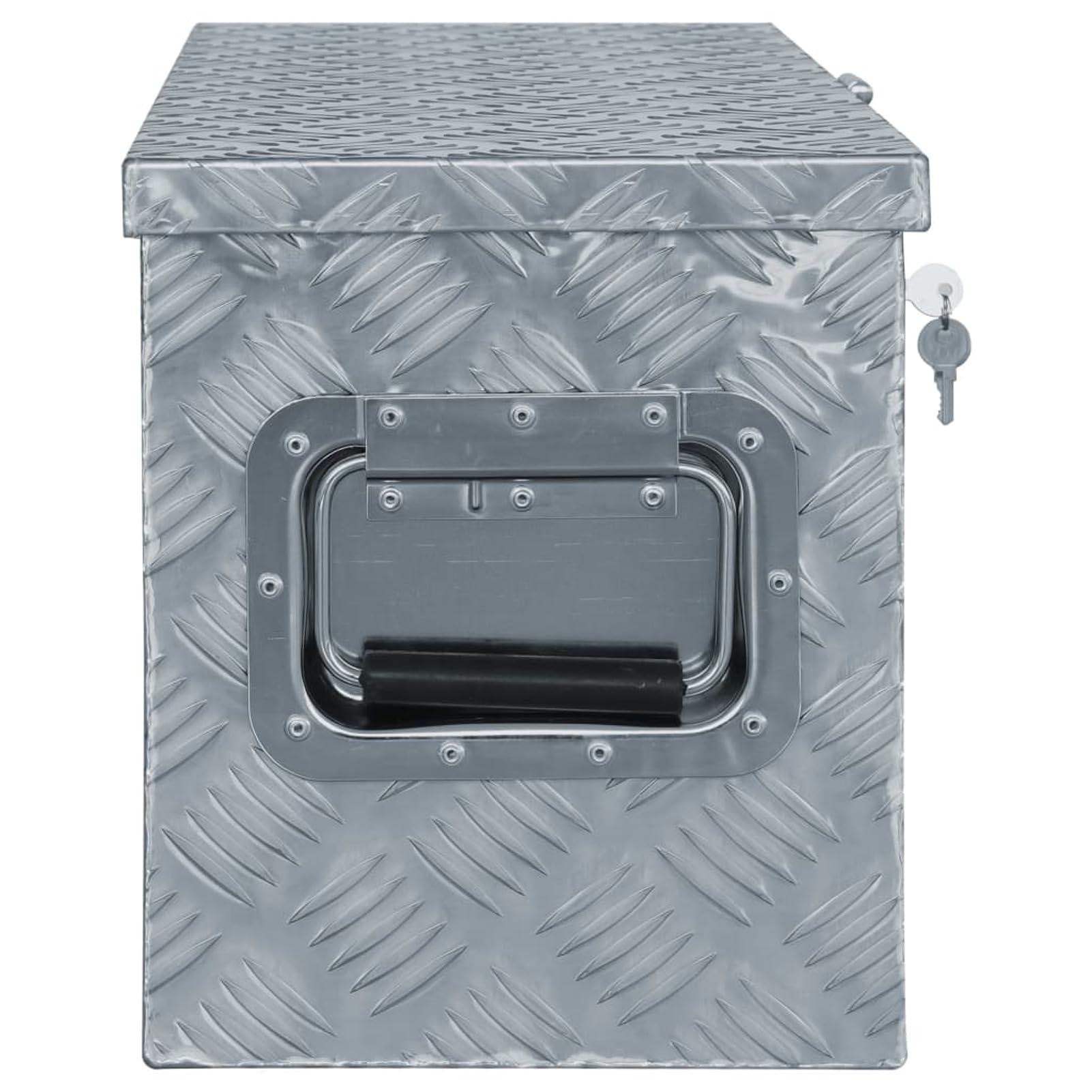 ShGaxin Aluminiowa skrzynka 80,5x22x22 cm srebrna, metalowa skrzynka narzędziowa, skrzynka narzędziowa, aluminiowa skrzynka 142937