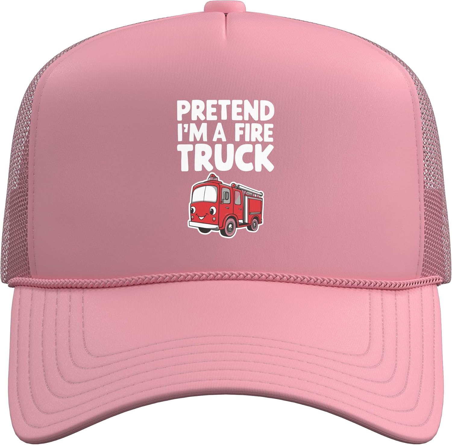 Pretend I'm A Fire Truck Trucker Hat with Adjustable Mesh Back image 2